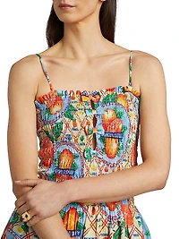 Fleur Shirred Mini Dress