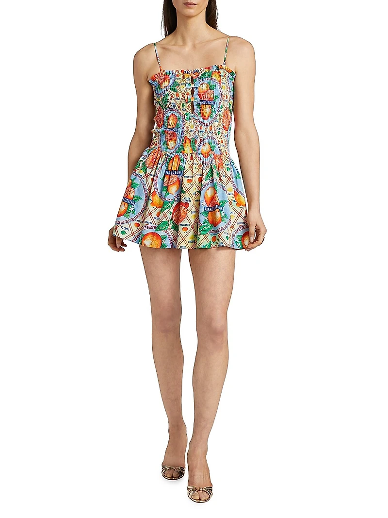 Fleur Shirred Mini Dress