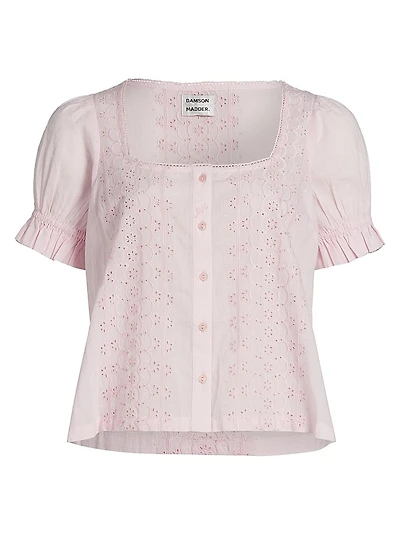 Prim Cotton Embroidered Blouse