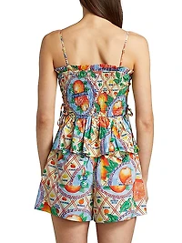 Marina Shirred Printed Cami Top