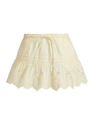 Gabriette Eyelet Miniskirt