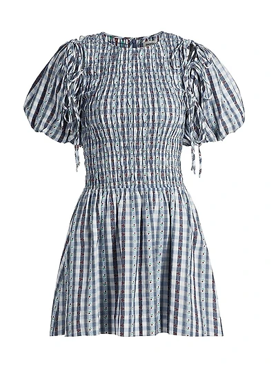 Becca Gingham Bubble Minidress