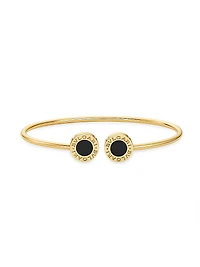 BVLGARI 18K Yellow Gold & Black Onyx Cuff