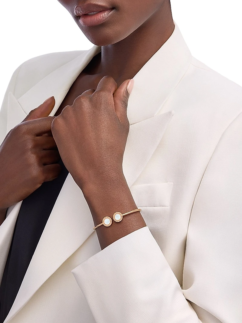BVLGARI 18K Rose Gold & Mother-of-Pearl Cuff