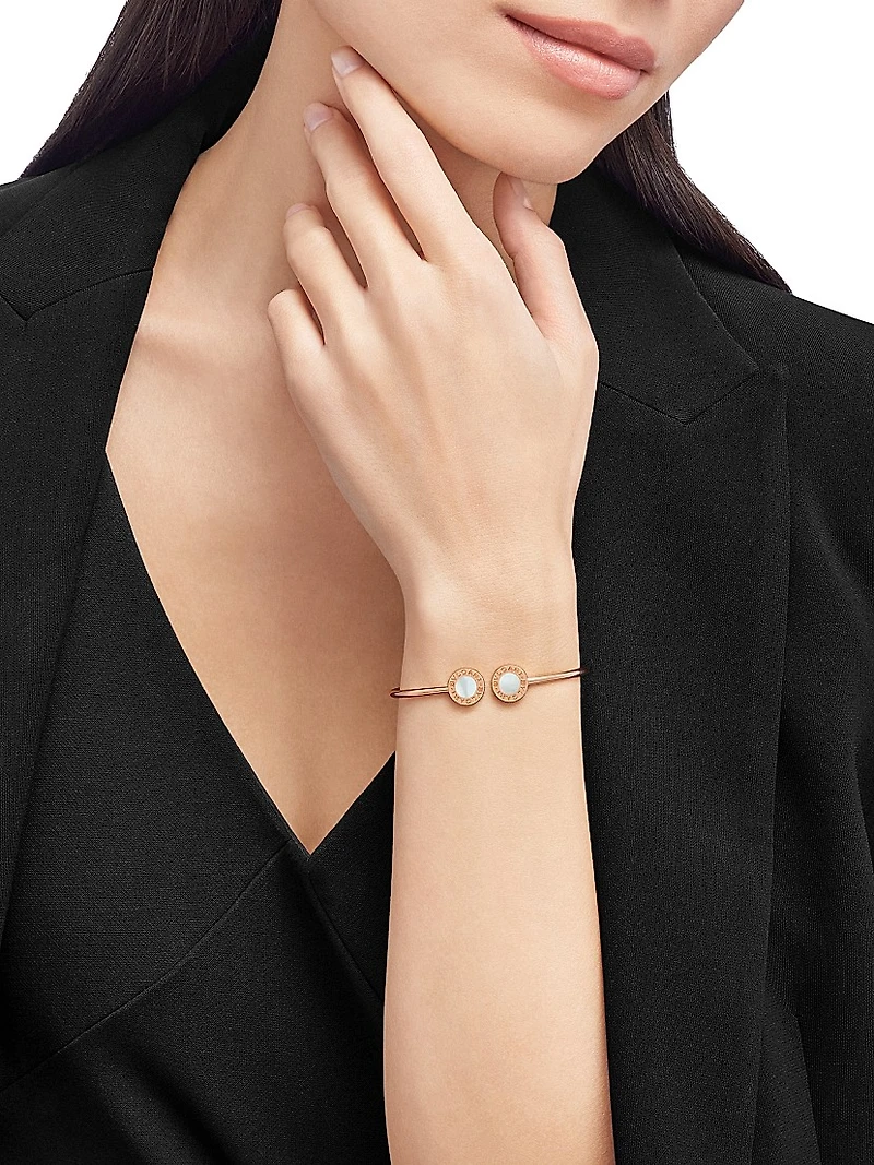 BVLGARI 18K Rose Gold & Mother-of-Pearl Cuff