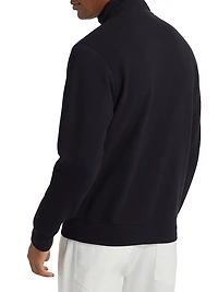 Textured Cotton Zip-Front Jacket