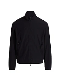 Stretch Nylon Zip-Front Jacket