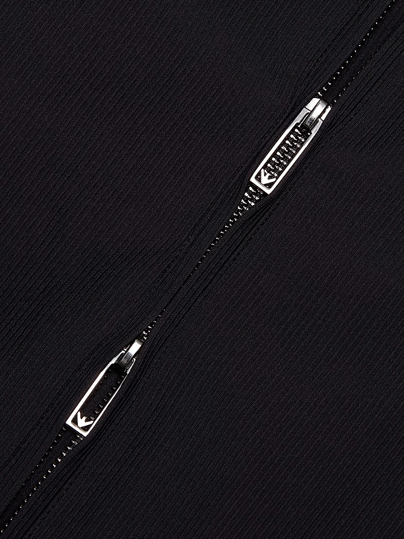 Stretch Nylon Zip-Front Jacket