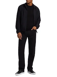 Stretch Nylon Zip-Front Jacket
