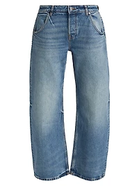 Enzo Cropped Mid-Rise Barrel Jeans