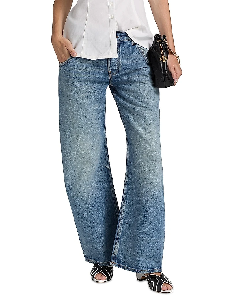 Enzo Cropped Mid-Rise Barrel Jeans