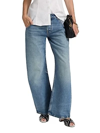 Enzo Cropped Mid-Rise Barrel Jeans