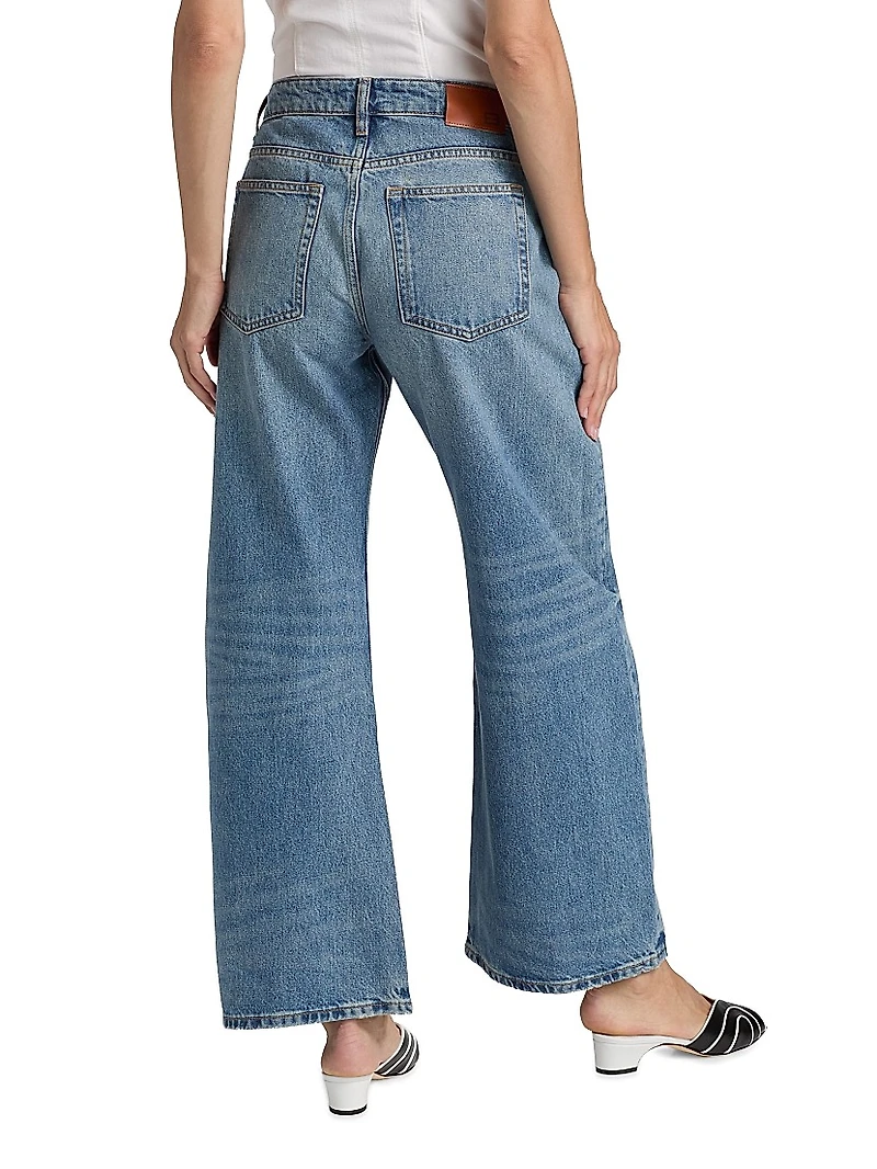 Enzo Cropped Mid-Rise Barrel Jeans