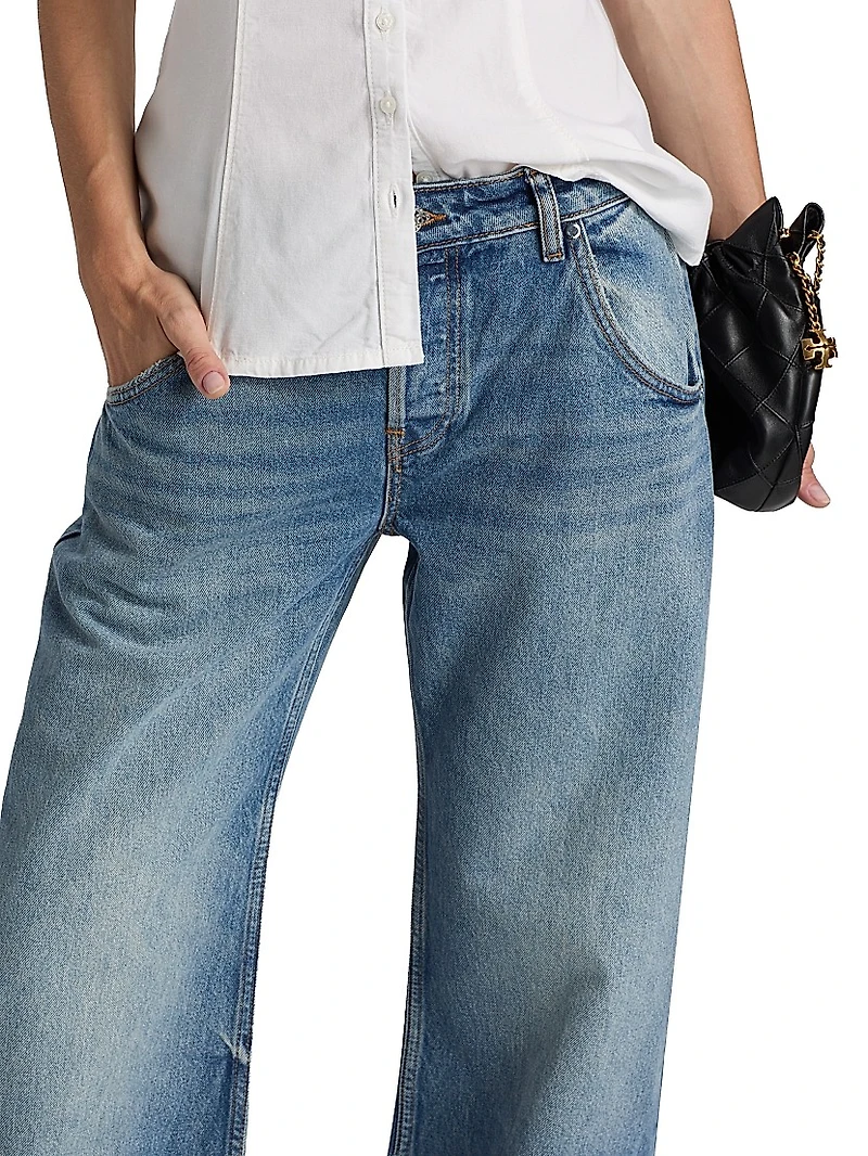 Enzo Cropped Mid-Rise Barrel Jeans