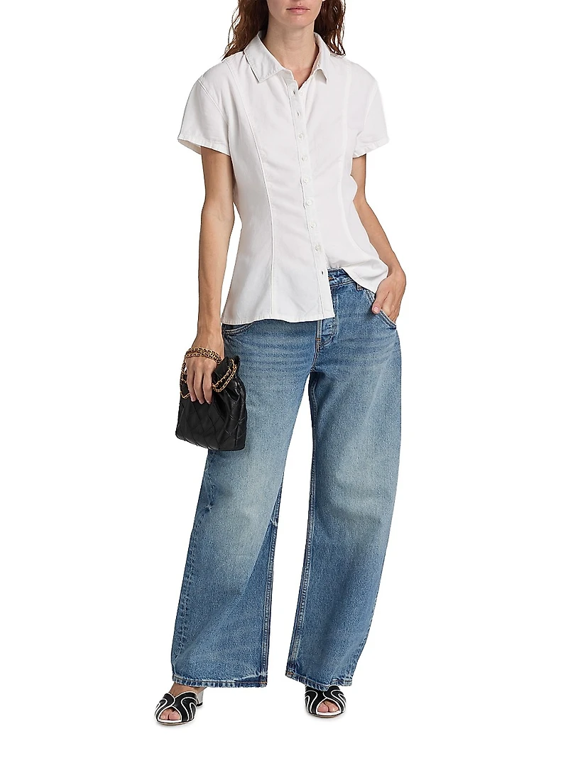 Enzo Cropped Mid-Rise Barrel Jeans