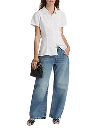 Enzo Cropped Mid-Rise Barrel Jeans
