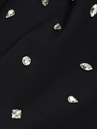 Mahta Crystal-Embellished Strapless Gown