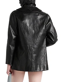 Leather Caban Jacket