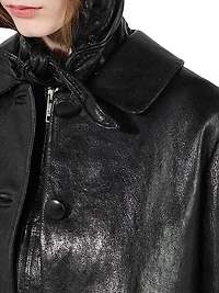 Leather Caban Jacket