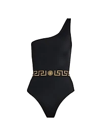 Logo One-Shoulder One-Piece Swimsuit