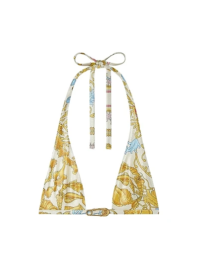 Baroque Print Bikini Top