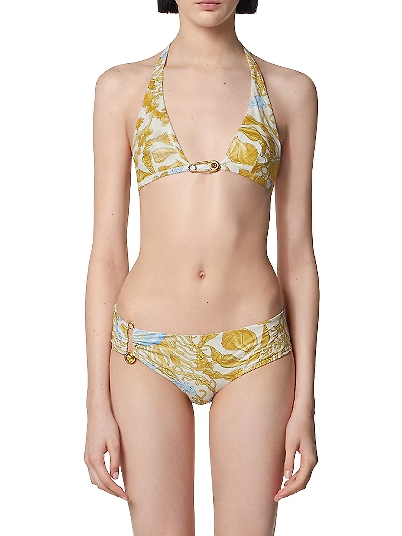 Baroque Print Bikini Top