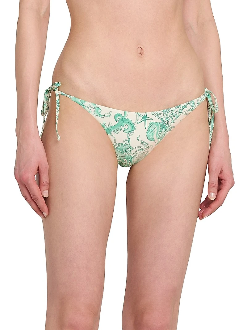 Underwater Barocco-Print Bikini Bottom