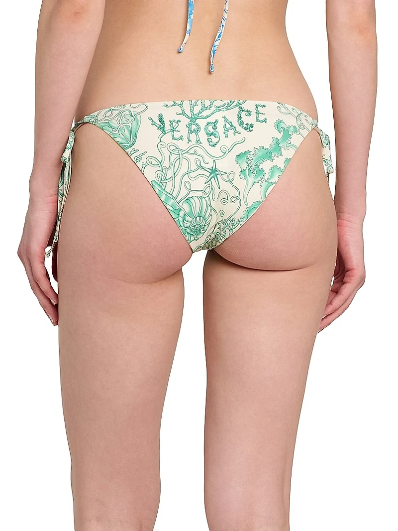 Underwater Barocco-Print Bikini Bottom