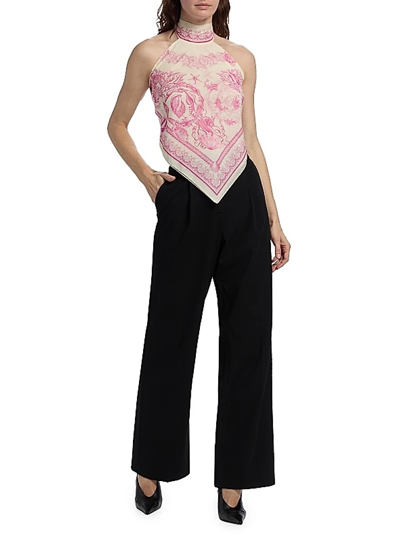 Underwater Barocco Scarf Top
