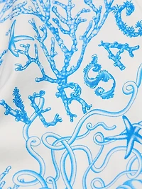 Saftety Pin Printed One-Shoulder One-Piece Swimsuit