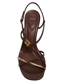 FFold 85MM Leather High-Heel Sandals