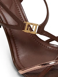 FFold 85MM Leather High-Heel Sandals