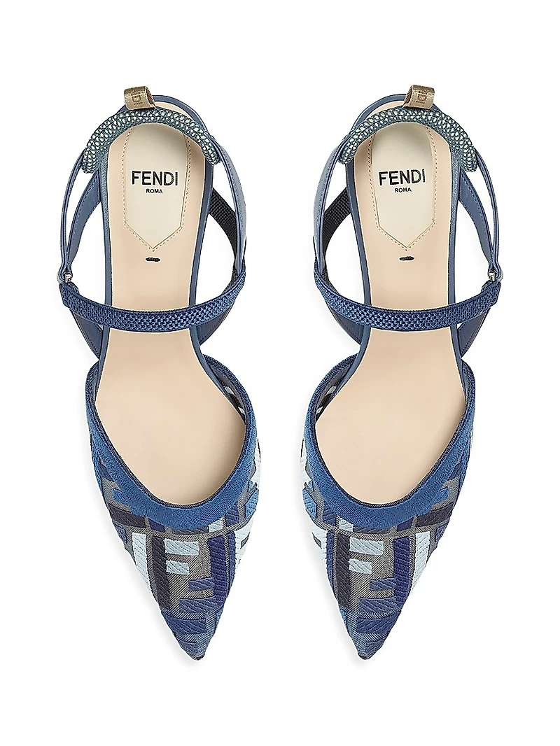 Colibri FF Logo Print 55MM Slingback Pumps