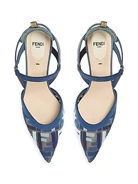 Colibri FF Logo Print 55MM Slingback Pumps