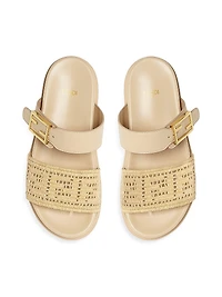 Fendi Feel Woven Double Strap Slides