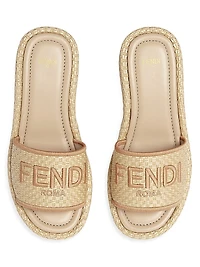 Sunshine Logo Cotton Platform Slides