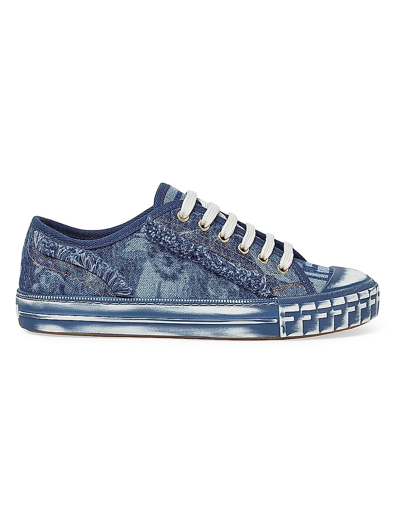 Domino Frayed Denim Sneakers