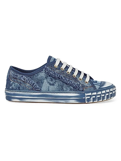 Domino Frayed Denim Sneakers