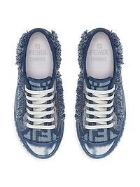 Domino Frayed Denim Sneakers