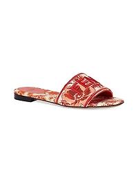 Sunshine Logo Brocade Flat Slides