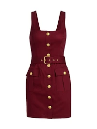Midy Belted Button-Front Minidress