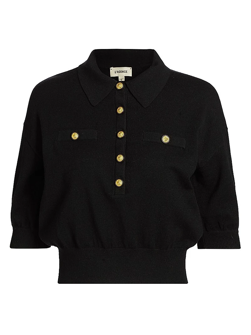 Masaki Knit Short-Sleeve Sweater