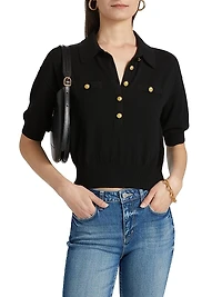 Masaki Knit Short-Sleeve Sweater