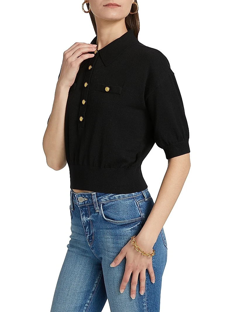 Masaki Knit Short-Sleeve Sweater