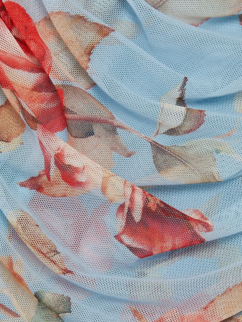 Isodora Floral Mesh Pencil Skirt