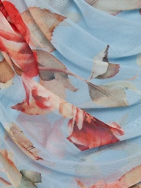 Isodora Floral Mesh Pencil Skirt