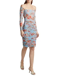 Isodora Floral Mesh Pencil Skirt