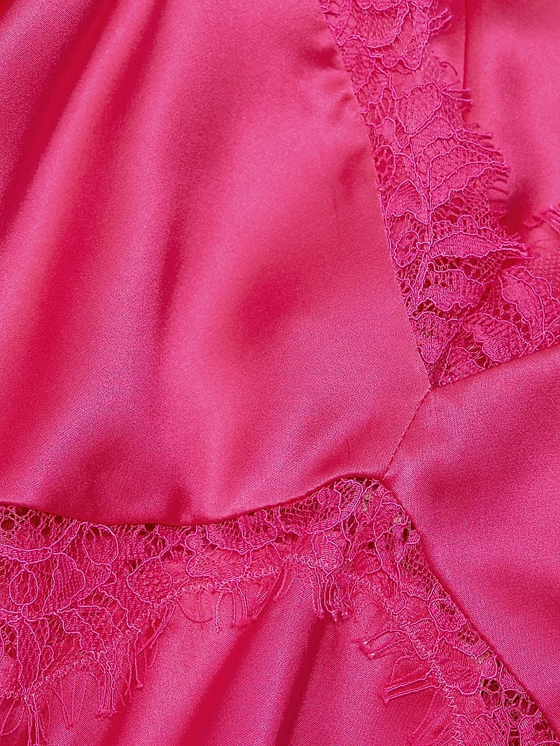 Scotly Lace-Trim Midi-Slipdress