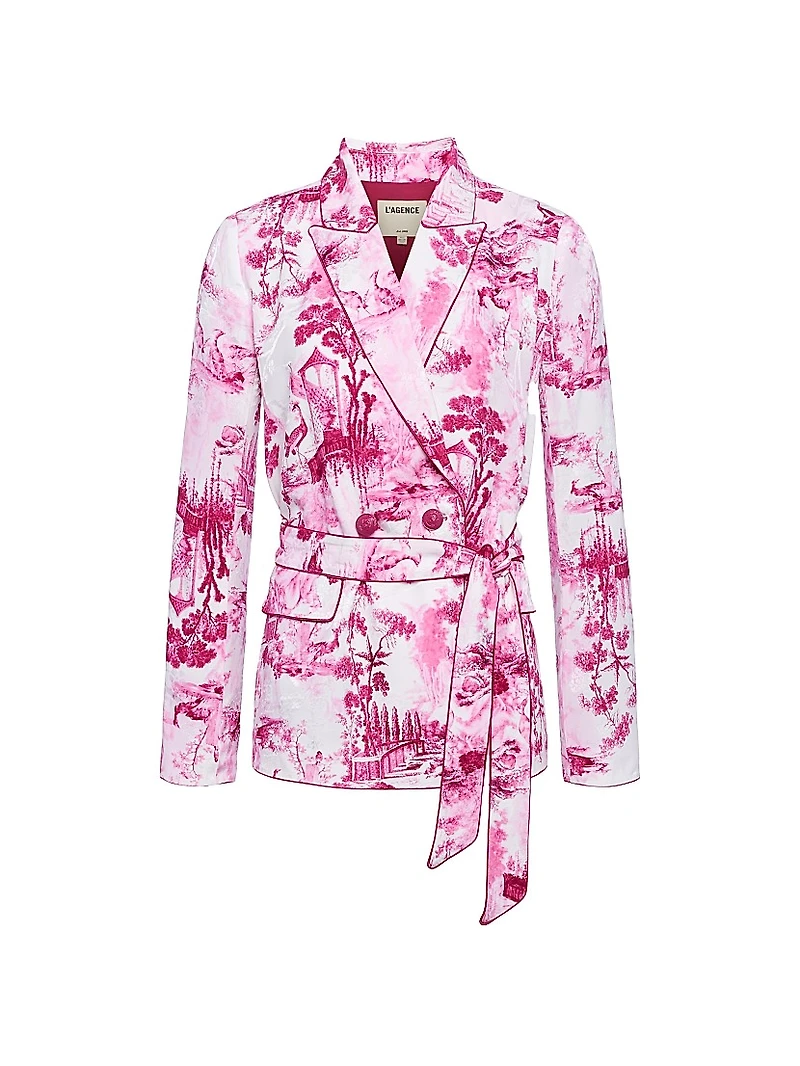 Jordana Toile Double-Breasted Blazer