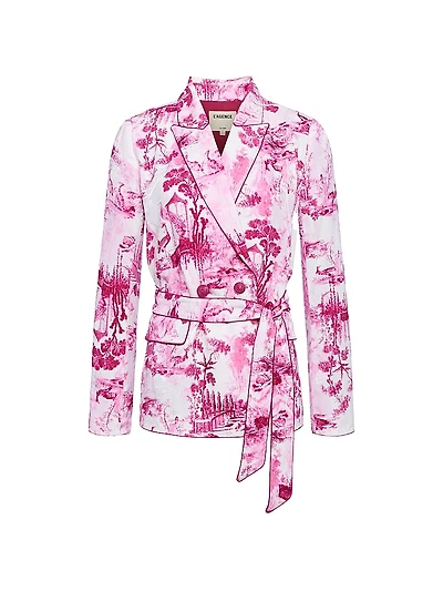 Jordana Toile Double-Breasted Blazer